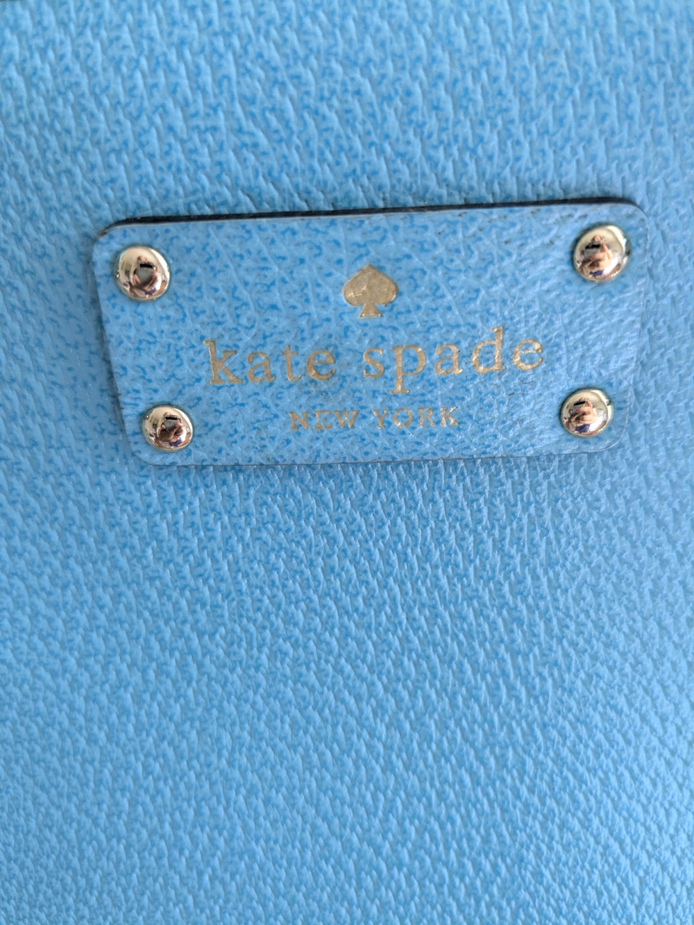 kate spade Sky Blue Pebbled Leather Tote - Picture 3 of 10